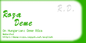 roza deme business card